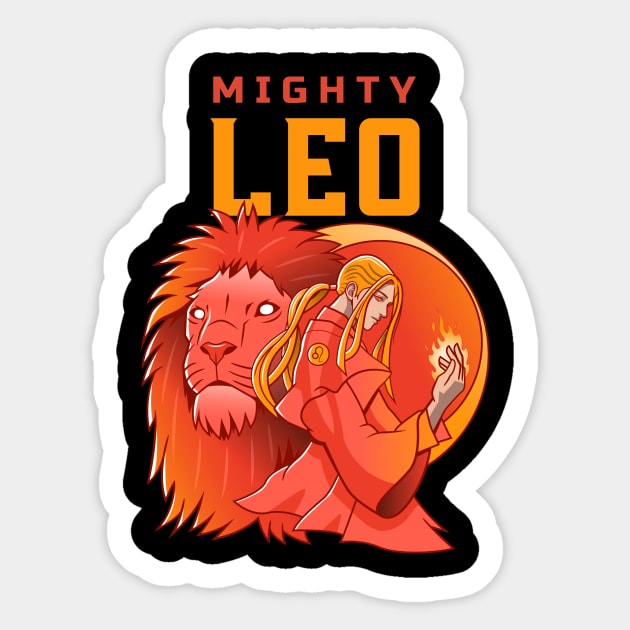 Leo The Mighty Powerful Zodiac Sign Sticker by Science Puns